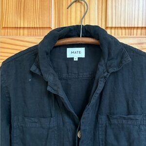 MATE the Label black linen jumpsuit